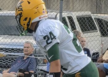 Peyton Ervin had 22 carries, 70 yards, and a TD on Friday (Photo Courtesy: Vicky Neel)